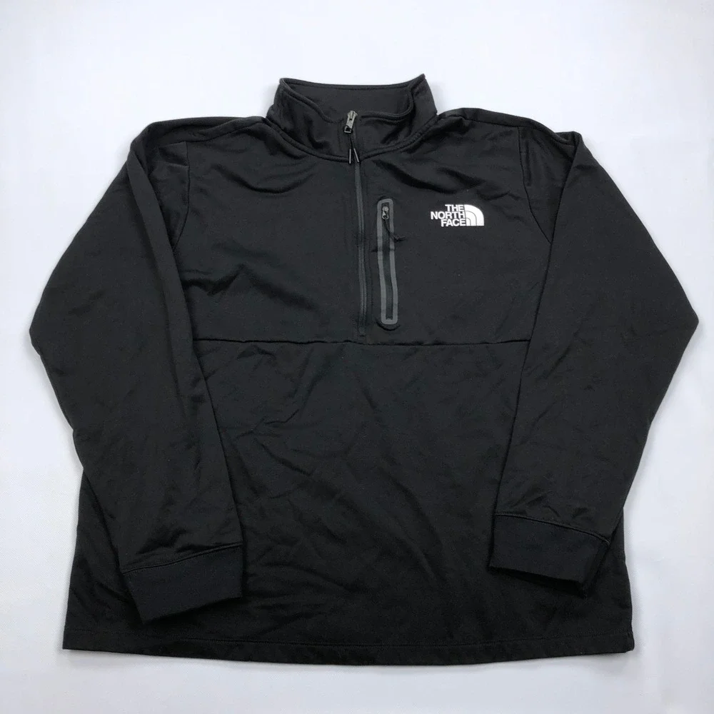 The North Face Mens Black Quarter Zip Fleece Pullover XXL